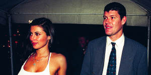 Jodie Meares and James Packer at the 1999 Gold Dinner.