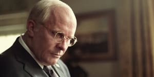 Christian Bale stars as Dick Cheney in Vice. 