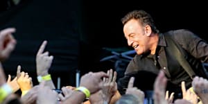Bruce Springsteen takes his message to 17,000 fans at the Rock in 2013.
