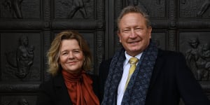 Billionaires Nicola and Andrew Forrest who own Tattarang.