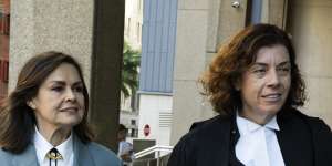 Lisa Wilkinson and her barrister Sue Chrysanthou,SC,outside the Federal Court in Sydney on Wednesday.