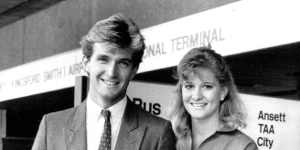 Former Olympic swimmer Mark Kerry and his wife Lynda pictured in 1984.