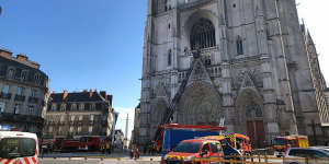 Arson suspected in fire at historic French cathedral in Nantes