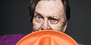 Portrait of Barry Humphries promoting the Adelaide Cabaret Festival in 2015.