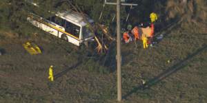 Assumption College school bus driver dies in crash north of Melbourne