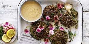 Chickpea flour is used in the filling for these falafel-stuffed mushrooms (