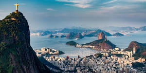 Christ the Redeemer overlooks Rio's famous coastline.