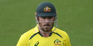 Aaron Finch lasted just two balls in the second one-dayer against New Zealand.