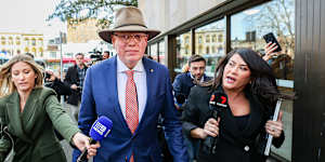 Gareth Ward leaves court after the guilty verdicts.