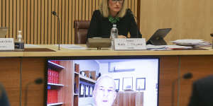 Senator Katy Gallagher questioned Aged Care Minister Richard Colbeck via video-conference.