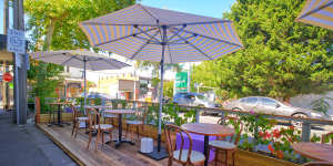 The outdoor garden at Union House in Richmond.