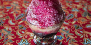 A colourful ice kacang.
