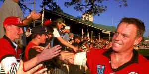 Bears legend Greg Florimo after a match at North Sydney Oval in 1993.
