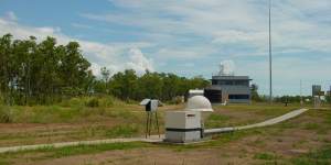 Equipment to measuring radionuclide in the atmosphere near Darwin.