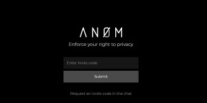 A screenshot of the website of encrypted chat application Anom.