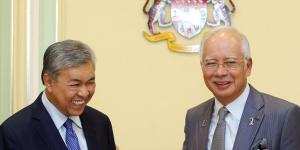 Malaysian Prime Minister Najib Razak (right) announces the appointment of new Deputy Prime Minister Ahmad Zahid Hamidi following a cabinet reshuffle last week.