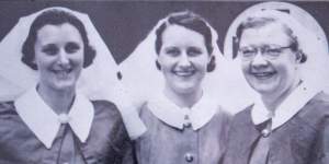 Matron Irene Drummond,right,who was executed on Radji Beach,with fellow army nurses Dora Gardam,left,who died in a prisoner-of-war camp on Bangka Island,and Ellen Hannah,who survived the war.