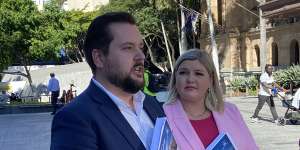 Brisbane City Council opposition leader Jared Cassidy and deputy leader Lucy Collier criticise the priorities of the LNP’s 2023-24 budget.