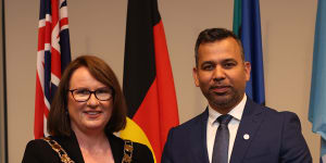 City of Parramatta councillors elected Donna Davis as lord mayor on Monday night. Her fellow Labor councillor,Sameer Pandey,is deputy lord mayor. 