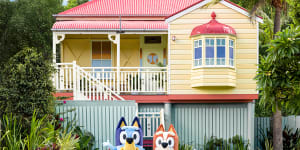 A Brisbane house has been transformed into the Heeler family home from beloved children’s show Bluey.
