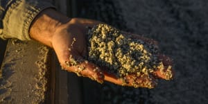 Pilbara Minerals’ lithium mine in Western Australia produces spodumene – a crystalline powder that is about six per cent lithium. 