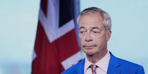 Reform UK leader Nigel Farage during a press conference at the party headquarters in Millbank,central London last Tuesday.