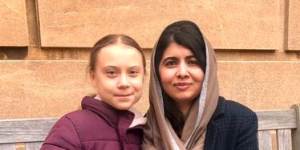 'The only friend I'd skip school for':Greta meets Malala