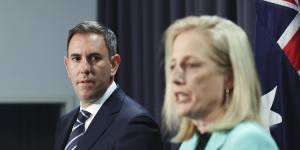 Treasurer Jim Chalmers and Finance Minister Katy Gallagher reveal a $15.8 billion budget surplus,the second successive surplus.