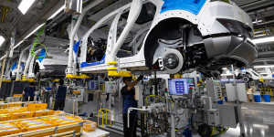 The Hyundai Ioniq 5 production line in South Korea.