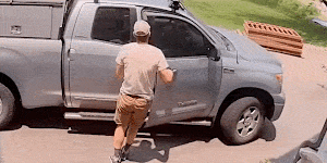Handyman finds a bear in his truck in Colorado.
