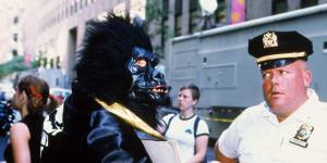 Encounter with a Guerrilla Girl,a masked crusader in the art world