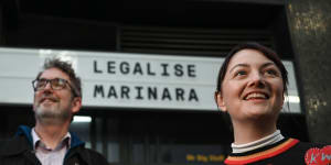Victorian Legalise Cannabis MPs David Ettershank and Rachel Payne.