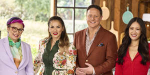 The Great Australian Bake Off’s hosts and judges (from left) Cal Wilson,Rachel Khoo,Darren Purchese and Natalie Tran.