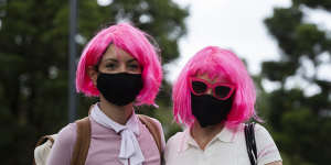 Cricket fans at the SCG Test are required to wear a mask.
