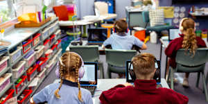 Students sit the NAPLAN exam in 2024.