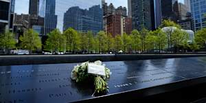 The royals left flowers at the memorial for the victims of the September 11,2001,terror attacks.