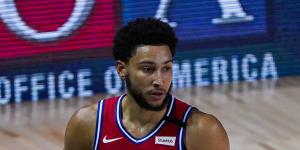 Sixers star Simmons sidelined with knee injury