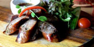 Char stars:Lao pork sausages.