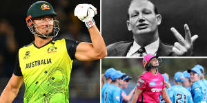 Cricket,private equity composite for online. Marcus Stoinis,Kerry Packer,WBBL. Photos:Getty,Getty,archive