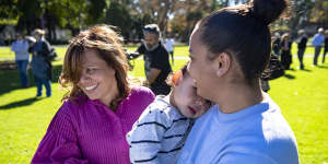 Yvonne Weldon launched her campaign as a candidate for Sydney lord mayor at Redfern Park.