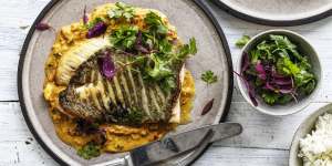 Grilled John Dory with curry sauce