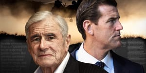 Ben Roberts-Smith’s lawsuit is being bankrolled by Kerry Stokes (left).