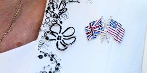 The Union Jack and the Stars and Stripes brooch.