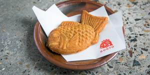 Taiyaki fish-shaped pastry. 