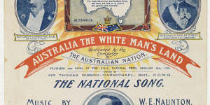 Sheet music for The Great National Policy Song,1910.
