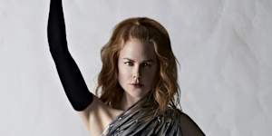 Nicole Kidman makes her luxury runway debut for Balenciaga haute couture in Paris.