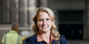 Bubs Australia CEO Kristy Carr at the Dandenong Factory in Melbourne on Monday.