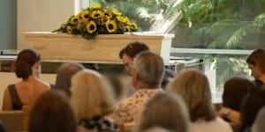 Perth Olympian Melissa Hoskins was farewelled in an emotional service held in Perth on Wednesday.