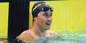 Cam McEvoy won the 50m freestyle on Friday night. 