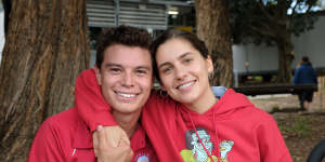 The kids are alright:Santi (Carlos Sanson Jnr) with Oly (Nathalie Morris) in Bump.